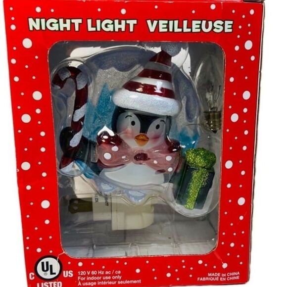 Night Light Penguin Wall In Door Plug Veilleuse! - Picture 2 of 8